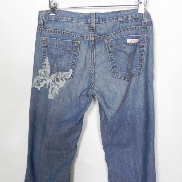 Calvin Klein Low Rise Flare Butterfly 2000s Y2K 4 - Picture 5 of 8